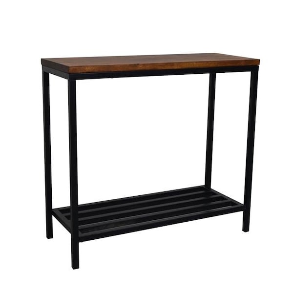 Carolina Cottage Carolina Cottage CF3414CHETBK Ryan Rich Metal Console Table - Chestnut & Black - 31 x 14 x 34 in. CF3414CHETBK - main